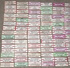 Large Lot Of 150 Original Jukebox 45 Record Title Strips  p119