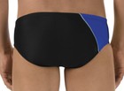 Speedo Revolve Splice Powerflex Eco Black Blue Swim Brief New Male Mens Sz 22 24