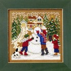 Snow Day Cross Stitch Kit Mill Hill 2009 Buttons   Beads Winter