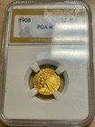 1908  2 5 Gold Indian