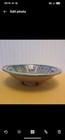 Rare Antique Moroccan Fes  fez   Hand Made Pottery Slip Glazed Large Bowl