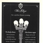 The Plaza Hotel New York Edwardian Room 1990s Vintage Print Ad 8 Inch Tall