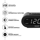 Sharp Digital Alarm With Accuset - Automatic Smart Clock  Never Needs Setting   