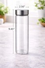 Borosilicate Glass Water Bottle     22 Oz Wide Mouth Reusable Glass Bottle With   
