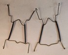 2pk Wall Plate Spring Wire Hook Hangers 5 5 X 4  Vtg Antique Ultra Rare Htf 
