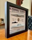 Zumwalt Class  Guided Missile Destroyer Shadow Display Box  9  X9   Black