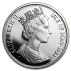 1993 Isle Of Man 1 Oz Silver Maine Coon Cat Proof