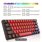 Blue Switch Snpurdiri 60  Wired Mechanical Gaming Keyboard  black-red 