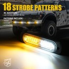 8x 12 White Amber Led Flashing Grille Emergency Strobe Light Bar Kit Tow Truck