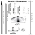9ft Portable Dance Pole Full Kit 45mm Fitness Dancing Stripper Spinning static