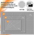 12  X 18  Self-healing Double-sided Cutting Mat For Craft  Sewing - Grey black