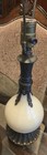 Mid Century Bronze   Beige Glass Ball Mid Table Lamp