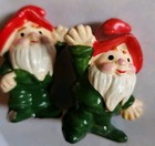 Vtg  Japan Elf gnome pixie Pair 2 