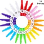  24 Pieces Plastic Kazoos 8 Colorful Kazoo Musical Instrument  Good Companion 