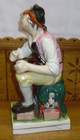 Old Staffordshire Figurine   Statue Of Shoe Cobbler Man