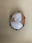 Rare Antique 19th Century French Agate Cameo Brooch  - Ladies Portrait 5cm