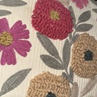 True Home 18    X 18    Decorative Ribbed Pillow Floral Embroidered Removable Cover