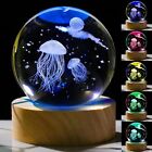 Led Bedside Table Lamp 3d Crystal Ball Night Light Solar System Jellyfish Usb