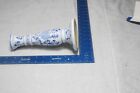 Vintage Nos Pair Candlestick Holders Floral Fine Porcelain Blue   White