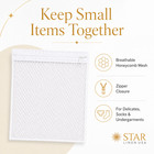 Mesh Laundry Bag With Zipper  15 X 20 In  White  4-pack