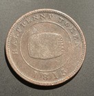 Very Rare 1815 Nova Scotia Halfpenny Token - Miles W  White Halifax