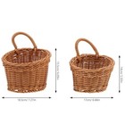  2pcs Wall Hanging Storage Basket Flower Basket Natural Seagrass Basket Basket 