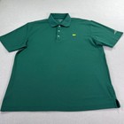 Masters Tech Shirt Mens L Green Pga Golf Augusta National 2015 Masters Polo