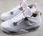 Jordan 4 Retro  white Oreo   Men s Us Size 7-12 Basketball Shoes Mid Top