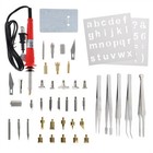 35pc Wood Burning Pen Set Kit Wood Burning Soldering Chiseled Tips And Tweezers