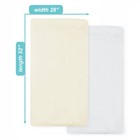 2 Pack Cotton Fitted Crib Sheets 52x28 Soft Breathable Neutral