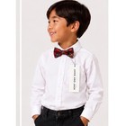 Janie And Jack Boys Tartan Plaid Bow Tie Red Multi Holiday Size 6 And Up Nwt