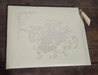    vintage 1990s Ivory Wedding Photo Album - Embossed Floral Bells Design