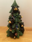 Black Bear Resin Christmas Tree  Cabin  Primitive 