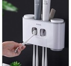 Automatic Toothpaste Squeezer Dispenser Toothbrush Holder Wall Mount