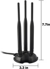 2 4ghz 5ghz Dual Band Wifi Antenna With 3 Rp-sma Male Connector