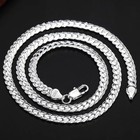 925 Sterling Solid Silver Chain Necklace Jewelry For Women Men Fashion Gift