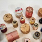 Vintage Sewing Lot wooden Spools-thread-zipper-needle Case-clarks-paragon-sparta