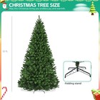 12ft Unlit Artificial Christmas Tree Spruce 4500 Branch Tips Metal Stand
