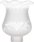 1 5 8 Inch Fitter Colonial Style Frosted And Etched Design Glass Lamp Shade F   