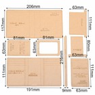 Acrylic Business Short Wallet Pattern Stencil Template Leather Diy Craft Tool