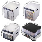 5 6 10 12 Trays Food Dehydrator Machine Fruit Jerky Drying Adjustable Time