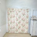 Amazing Large Scale Floral Fabric Antique French From France Pink Blue Flowers 