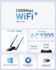 Wireless Usb Wifi Adapter For Pc - Nineplus 1300mbps Ac1200  Black-1200mbps 