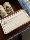Vintage Mj Hummel Porcelain Spice Jars  With Complete Set rack And Recipe Cards