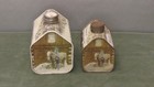 Vtg Vermont  Pure Maple Syrup Decorative Tins Houses Cabins Log Lot Of 2