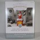 Wondershop 6ft Led Airblown Animated Inflatable Santa In Chimney Christmas