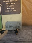 John Deere Operator s Manual For 3 Bottom Tractor Plows 55a  55b  55h Vintage