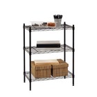Hdx 3-tier Steel Wire Shelving Unit In Black  24 In  W X 30 In  H X 14 In  D 