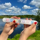 Chakra Selenite Wand - Round Pointed Reiki Massage Stick-healing Crystal Energy