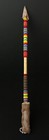 Nice 28 hand Made Beaded Beaver Fur Alabaster Point Native American Indian Lance